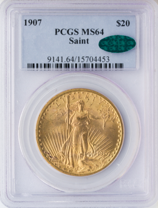 1907 $20 Saint Gaudens PCGS MS64 CAC 1907 $20 Saint Gaudens PCGS MS64 CAC