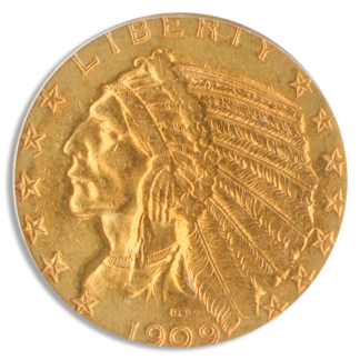 1909-O $5 Indian PCGS AU55 1909-O $5 Indian PCGS AU55