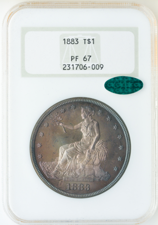 1883 Trade $1 NGC PR67 CAC 1883 Trade $1 NGC PR67 CAC