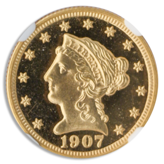 1907 $2 1/2 Liberty NGC PR66 Cameo CAC 1907 $2 1/2 Liberty NGC PR66 Cameo CAC