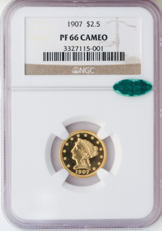 1907 $2 1/2 Liberty NGC PR66 Cameo CAC 1907 $2 1/2 Liberty NGC PR66 Cameo CAC