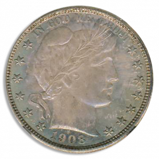 1908-O Barber Half NGC MS67 CAC 1908-O Barber Half NGC MS67 CAC