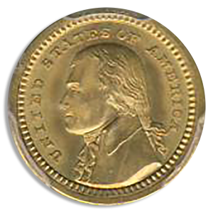 Obverse image of Louisiana Purchase Gold Commemorative coin
