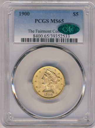 1900 $5 Liberty PCGS MS65 CAC 1900 $5 Liberty PCGS MS65 CAC