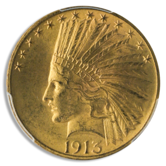 1913 $10 Indian PCGS MS64 CAC 1913 $10 Indian PCGS MS64 CAC