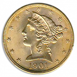 1901 $5 Liberty PCGS MS66 CAC 1901 $5 Liberty PCGS MS66 CAC