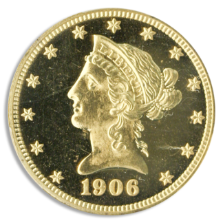 1906 $10 Liberty PCGS PR66 Cameo CAC