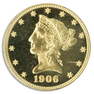 1906 $10 Liberty PCGS PR66 Cameo CAC 1906 $10 Liberty PCGS PR66 Cameo CAC