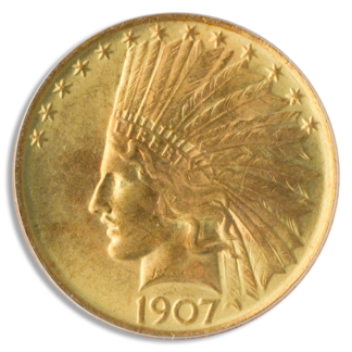 1907 $10 Indian No Motto PCGS MS64 1907 $10 Indian No Motto PCGS MS64