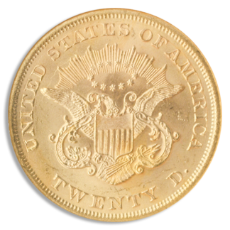 1865 $20 Liberty S.S. Republic NGC MS62 CAC