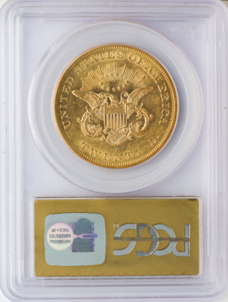 1856-S $20 Liberty SSCA SPLTS PCGS AU58 CAC 1856-S $20 Liberty SSCA SPLTS PCGS AU58 CAC