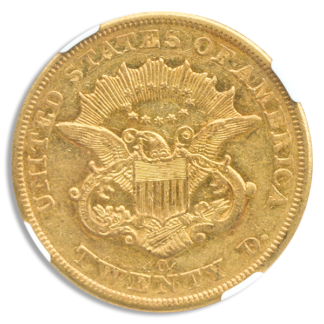 1851-O $20 Liberty Gold Coin NGC About Uncirculated 50(AU50) 1851-O $20 Liberty Gold Coin NGC About Uncirculated 50(AU50)