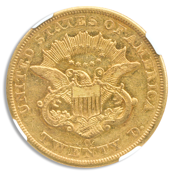 1851-O $20 Liberty Gold Coin NGC About Uncirculated 50(AU50) 1851-O $20 Liberty Gold Coin NGC About Uncirculated 50(AU50)