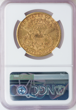 1882-CC $20 Liberty Gold Coin NGC AU55 CAC