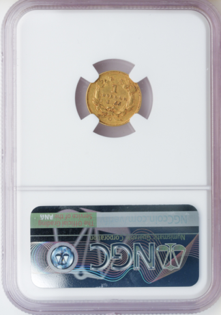 1855-O $1 Type II NGC AU53 CAC 1855-O $1 Type II NGC AU53 CAC