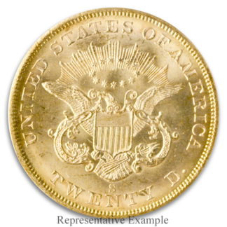 1857-S $20 Liberty S.S. Central America PCGS MS64 1857-S $20 Liberty S.S. Central America PCGS MS64