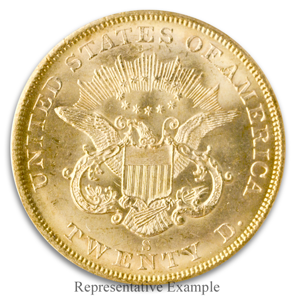 1857-S $20 Liberty S.S. Central America PCGS MS64 1857-S $20 Liberty S.S. Central America PCGS MS64
