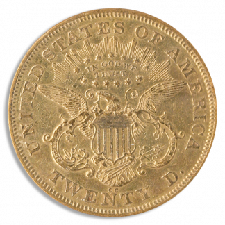 1871-CC $20 Liberty PCGS AU53