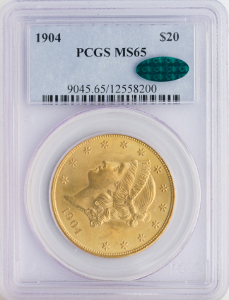 1904 $20 LIberty PCGS MS65 CAC 1904 $20 LIberty PCGS MS65 CAC