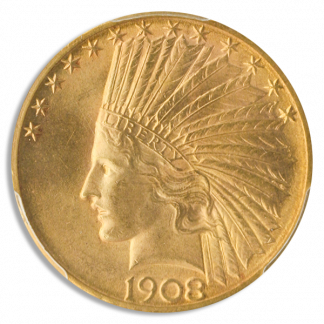 1908-S $10 Indian PCGS MS64 CAC 1908-S $10 Indian PCGS MS64 CAC