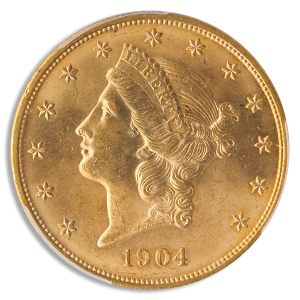 1904 $20 Liberty PCGS MS65 CAC +