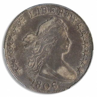 1806 Draped Bust Half Dollar Knobbed 6 PCGS XF40 CAC 1806 Draped Bust Half Dollar Knobbed 6 PCGS XF40 CAC