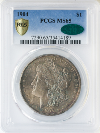 1904 Morgan $1 PCGS MS65 CAC 1904 Morgan $1 PCGS MS65 CAC