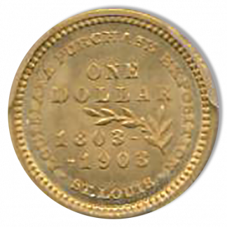 1903 $1 Gold LA Purchase Commemorative PCGS MS66 CAC 1903 $1 Gold LA Purchase Commemorative PCGS MS66 CAC