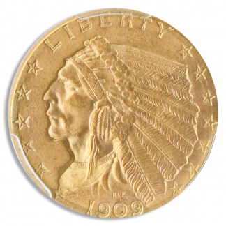 1909 $2 1/2 Indian PCGS MS65 CAC 1909 $2 1/2 Indian PCGS MS65 CAC