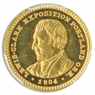 1904 $1 Lewis and Clark Gold Commemorative PCGS PR62 CAC 1904 $1 Lewis and Clark Gold Commemorative PCGS PR62 CAC