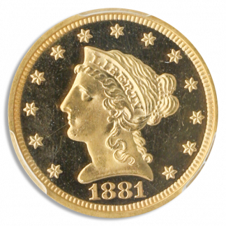 1881 $2.50 Liberty PCGS PR65 Deep Cameo CAC 1881 $2.50 Liberty PCGS PR65 Deep Cameo CAC
