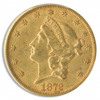 1872-CC $20 Liberty PCGS AU53