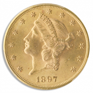 1897-S $20 Liberty PCGS MS64 CAC 1897-S $20 Liberty PCGS MS64 CAC