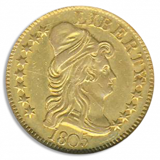 1805 $5 Draped Bust NGC AU55 CAC 1805 $5 Draped Bust NGC AU55 CAC