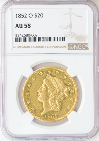 $20 LIBERTY 1852-O TY1