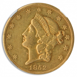 1852-O $20 Liberty NGC AU50 CAC 1852-O $20 Liberty NGC AU50 CAC