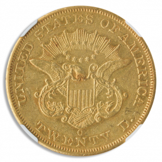 1852-O $20 Liberty NGC AU50 CAC 1852-O $20 Liberty NGC AU50 CAC