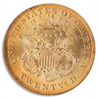 1875 $20 Liberty PCGS MS62