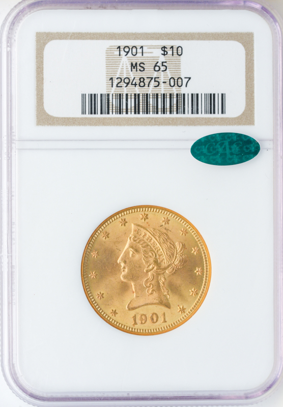 1901 $10 Liberty NGC MS65 CAC 1901 $10 Liberty NGC MS65 CAC