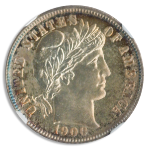 1900 Barber Dime Proof Obverse