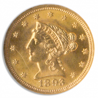 1893 $2 1/2 Liberty NGC MS65 1893 $2 1/2 Liberty NGC MS65