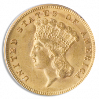 1854 $3 Indian Princess PCGS AU58 1854 $3 Indian Princess PCGS AU58