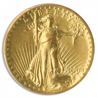 1907 $20 Saint Gaudens High Relief Flat Edge PCGS XF0 CAC 1907 $20 Saint Gaudens High Relief Flat Edge PCGS XF0 CAC