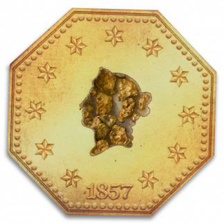 1857 $1 SS Central America 1.5 Grams Gold Nuggets 1857 $1 SS Central America 1.5 Grams Gold Nuggets