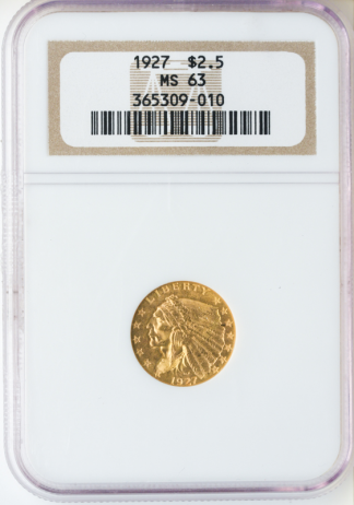 $2 1/2 Indian MS63 Certified $2 1/2 Indian MS63 Certified