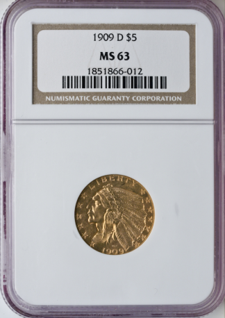 $5 Indian MS63 Certified $5 Indian MS63 Certified