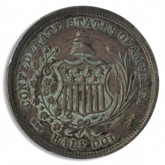 1861 CSA Seated Liberty Half Restrike PCGS AU58 CAC 1861 CSA Seated Liberty Half Restrike PCGS AU58 CAC