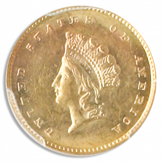 1856-S Gold $1 Type II SSCA POD PCGS MS62 + 1856-S Gold $1 Type II SSCA POD PCGS MS62 +