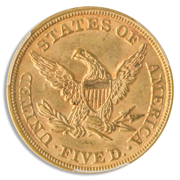 1854 $5 Liberty PCGS MS63 CAC