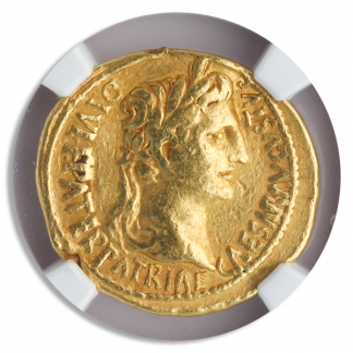 Twelve Caesars Augustus Aureus NGC VF Str:5 Srf:3   7.86g